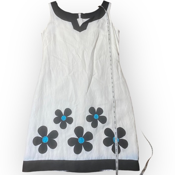 Vintage Retro Beaded Daisy Shift Dress Size 10 - Picture 2 of 11